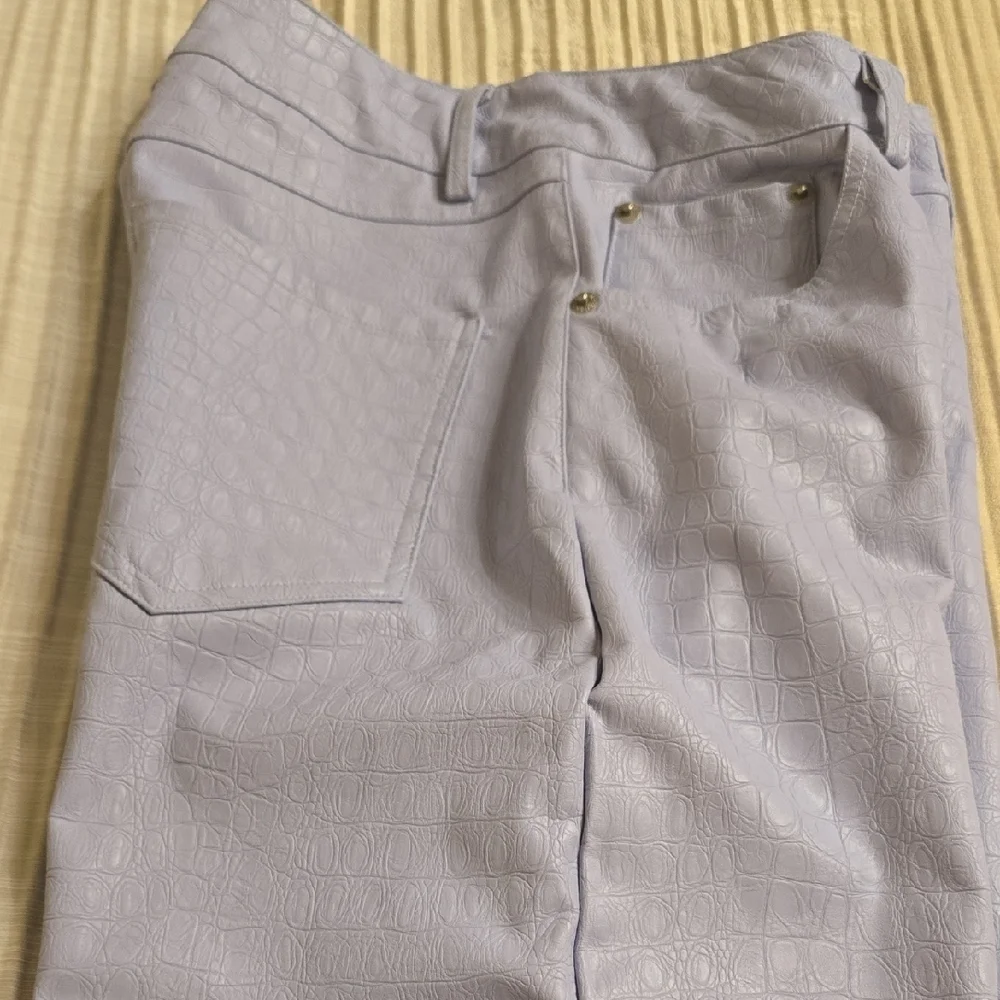 Naked Wardrobe Light Purple Crocodile Printed High Rise Jeans Size S